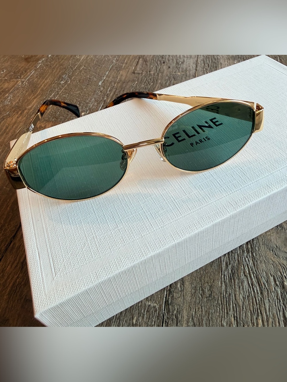CELINE TRIOMPHE METAL 01 SUNGLASSES IN METAL